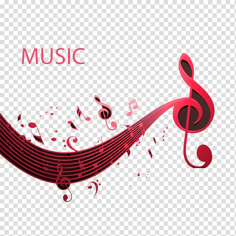 Rendering Music, Notes ribbon transparent background PNG clipart