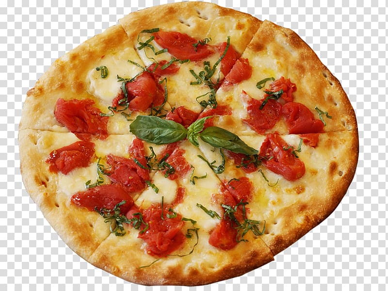 California-style pizza Sicilian pizza Focaccia Quiche, half pizza transparent background PNG clipart