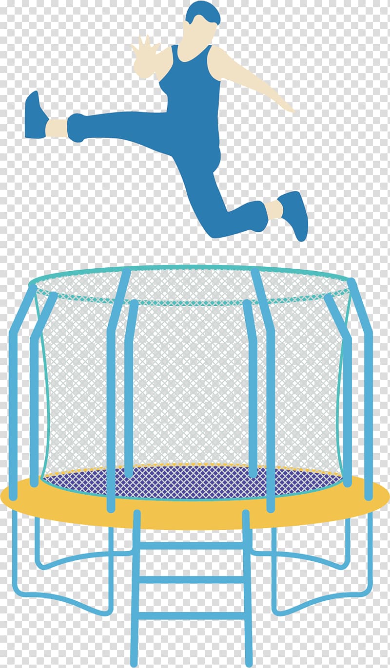 Trampoline Euclidean , A man jumping on a trampoline transparent background PNG clipart