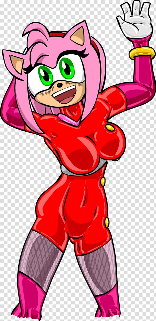 Amy Rose Sonic the Hedgehog Sega Catsuit Latex, sonic the hedgehog transparent background PNG clipart