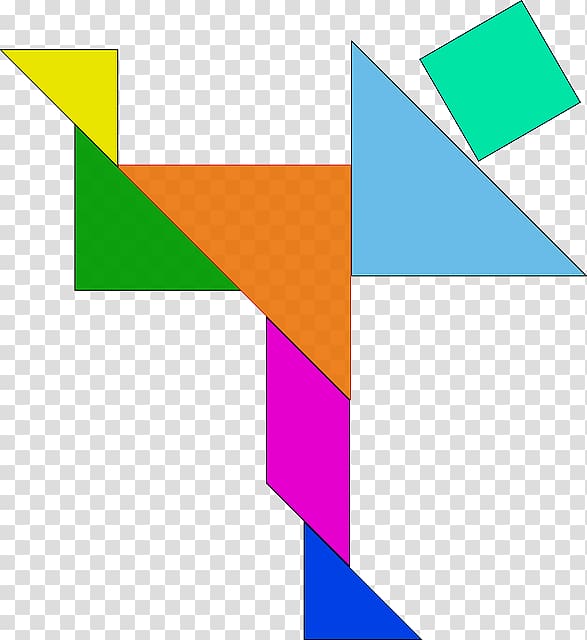 Tangram Game , color blocks transparent background PNG clipart