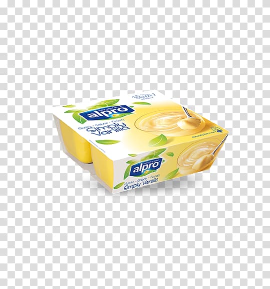 Soy milk Alpro Dessert Soy yogurt Soybean, vanilla transparent background PNG clipart