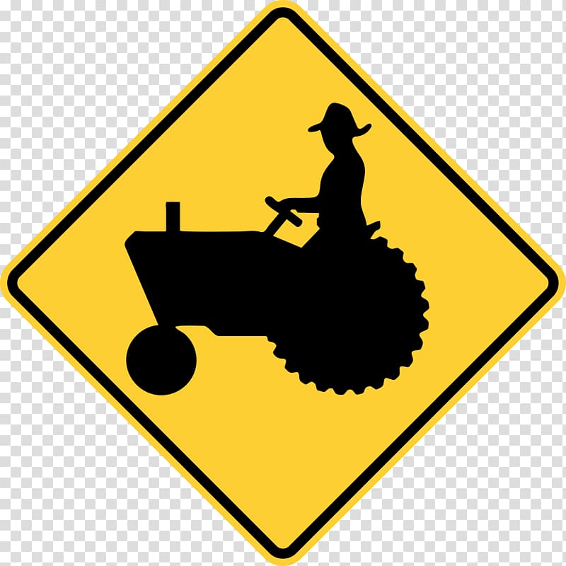 Warning sign Tractor Traffic sign Vehicle, sign board transparent background PNG clipart