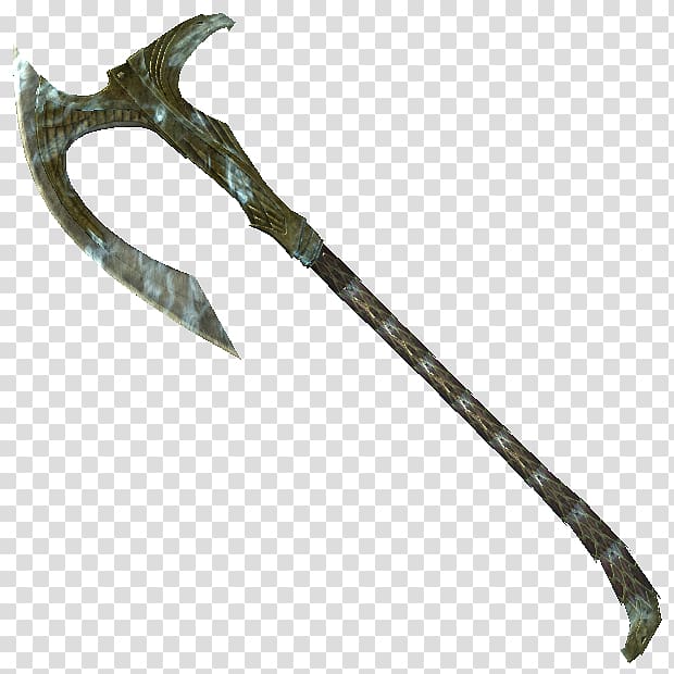 Axe The Elder Scrolls V: Skyrim – Dragonborn Oblivion The Elder Scrolls Online: Tamriel Unlimited Weapon, Axe transparent background PNG clipart