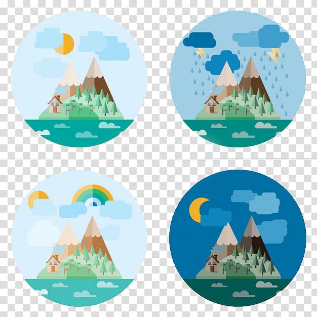 Natural landscape Weather Nature, Round weather material transparent background PNG clipart