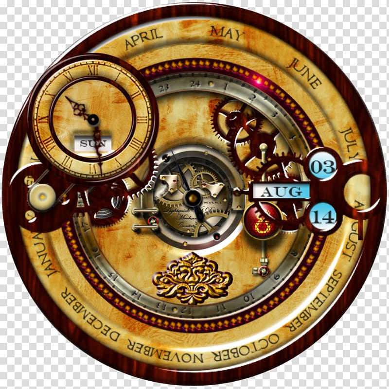 Clock, steampunk watch transparent background PNG clipart