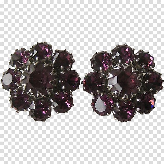 Amethyst Earring Purple Jewellery, purple transparent background PNG clipart