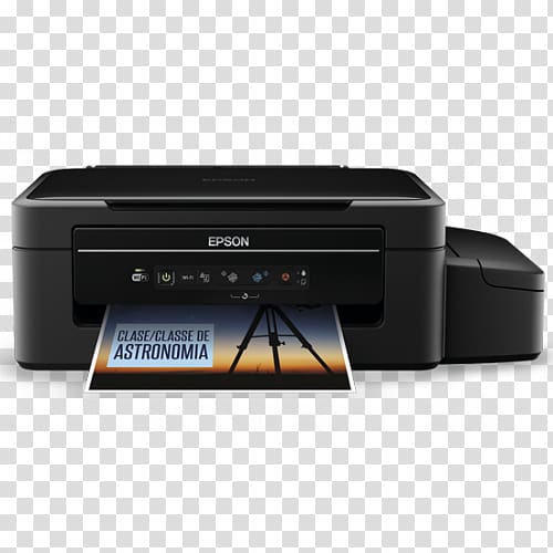 Multi-function printer Epson EcoTank L375 Ink, printer transparent background PNG clipart