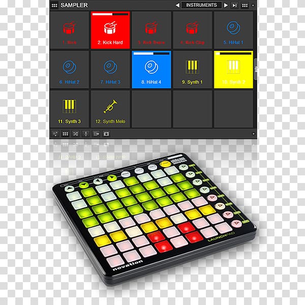 MIDI Controllers Novation Digital Music Systems Ableton Live Novation Launchpad MK2, musical instruments transparent background PNG clipart