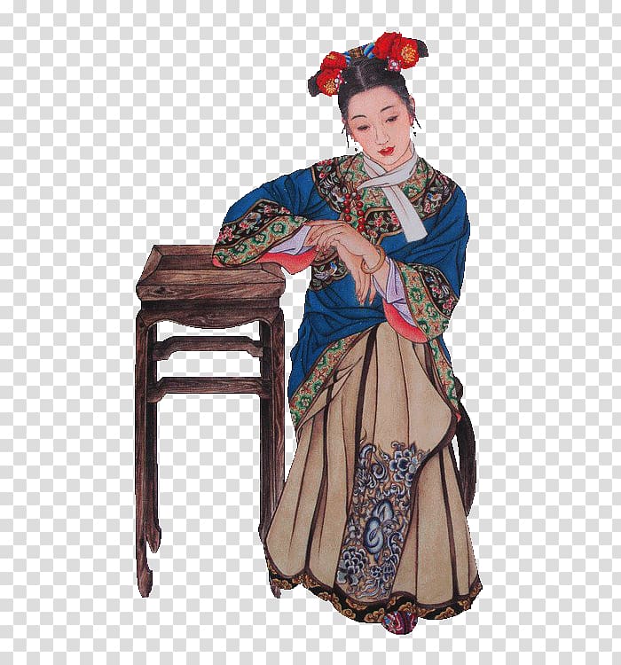 Dream of the Red Chamber Water Margin Jia Baoyu Qing dynasty Painting, Women in Ancient China transparent background PNG clipart