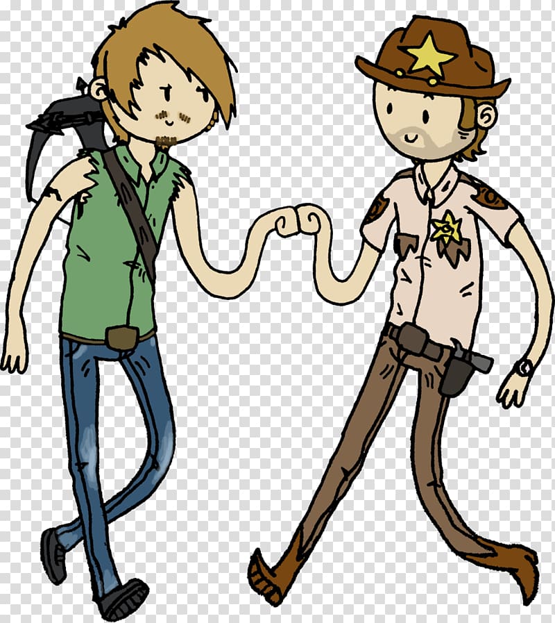 Rick Grimes Daryl Dixon Negan Cartoon , Walking Dead transparent background PNG clipart