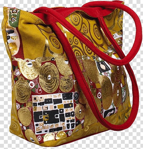 Handbag Maroon, Gustav Klimt transparent background PNG clipart