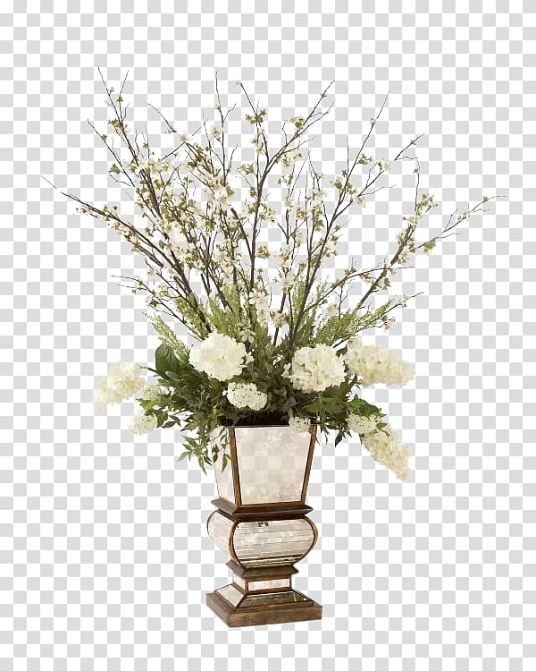 white flowers in vase illustration, Floristry Flowerpot Vase Plant, Green leaf white flower pots soft suit accessories transparent background PNG clipart