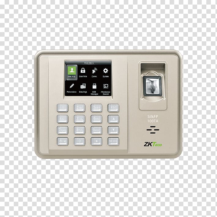 Time and attendance Device fingerprint Zkteco Access control, bohlam transparent background PNG clipart