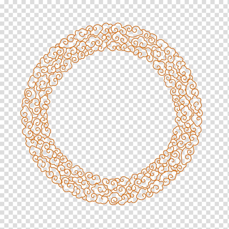 Circle Line, Red Clouds Flower Circle Hollow Circle transparent background PNG clipart