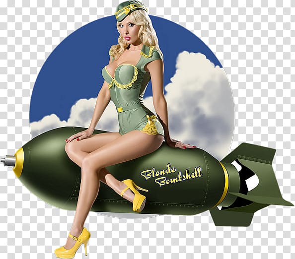 Pin-up girl Bombshell Blond Woman, others transparent background PNG clipart