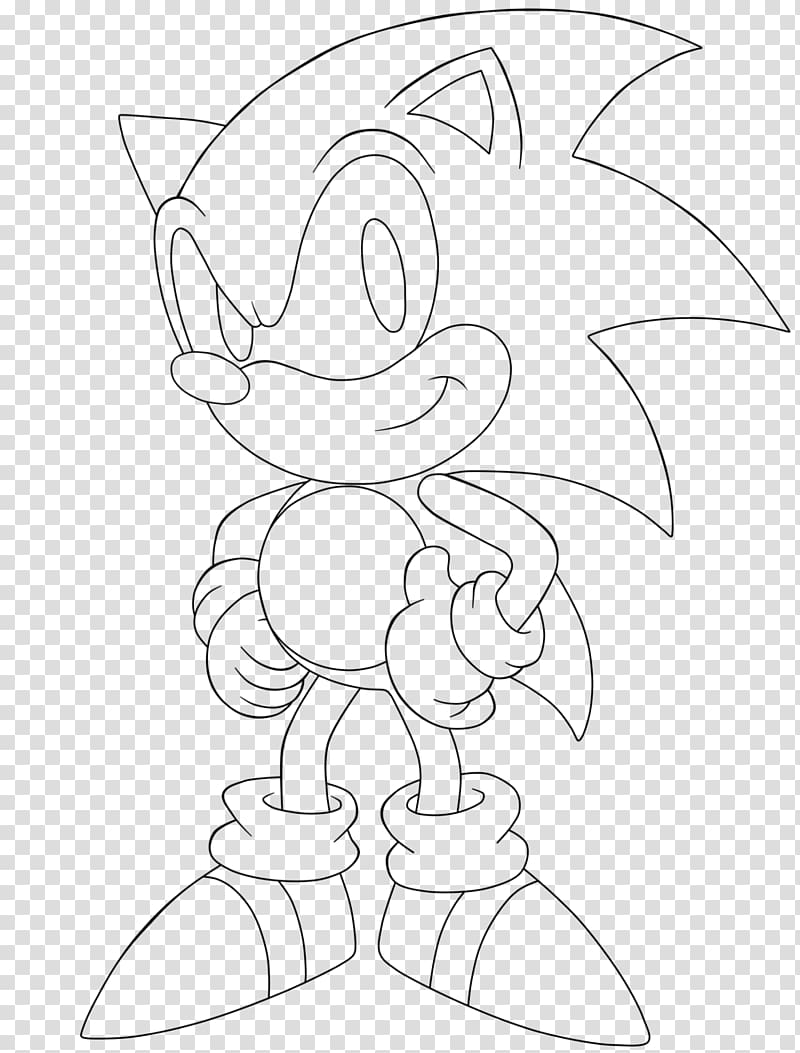 Mario & Sonic at the Olympic Games SegaSonic the Hedgehog Coloring book Line art, sonic hedgehog outline transparent background PNG clipart