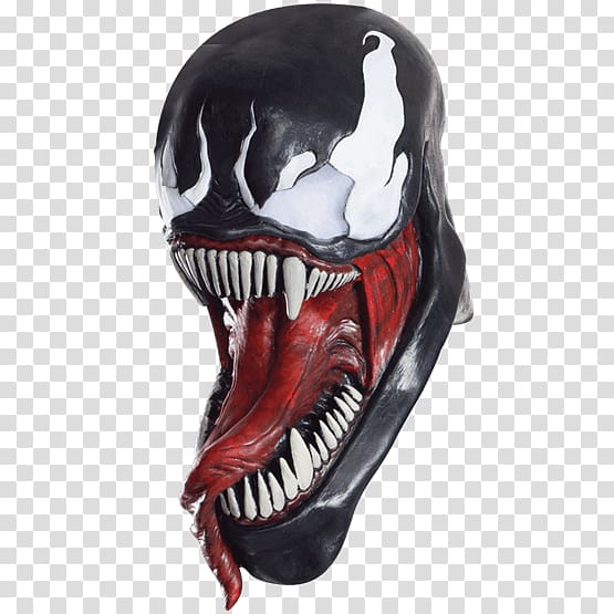 Venom Spider-Man Latex mask Costume, Marvel venom transparent background PNG clipart