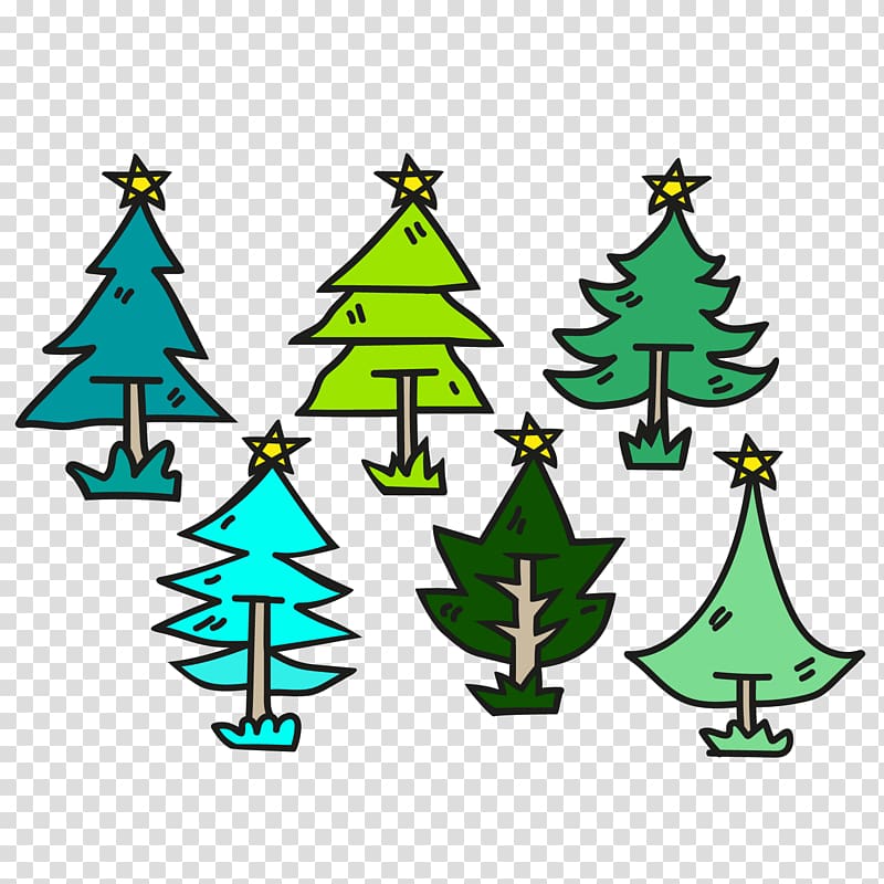 Christmas tree Pine , Christmas tree in Fig. transparent background PNG clipart