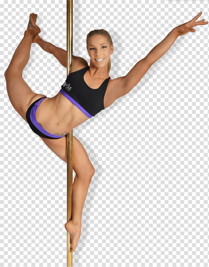 Pole dance Physical fitness Shoulder Thigh, pole dancer transparent background PNG clipart