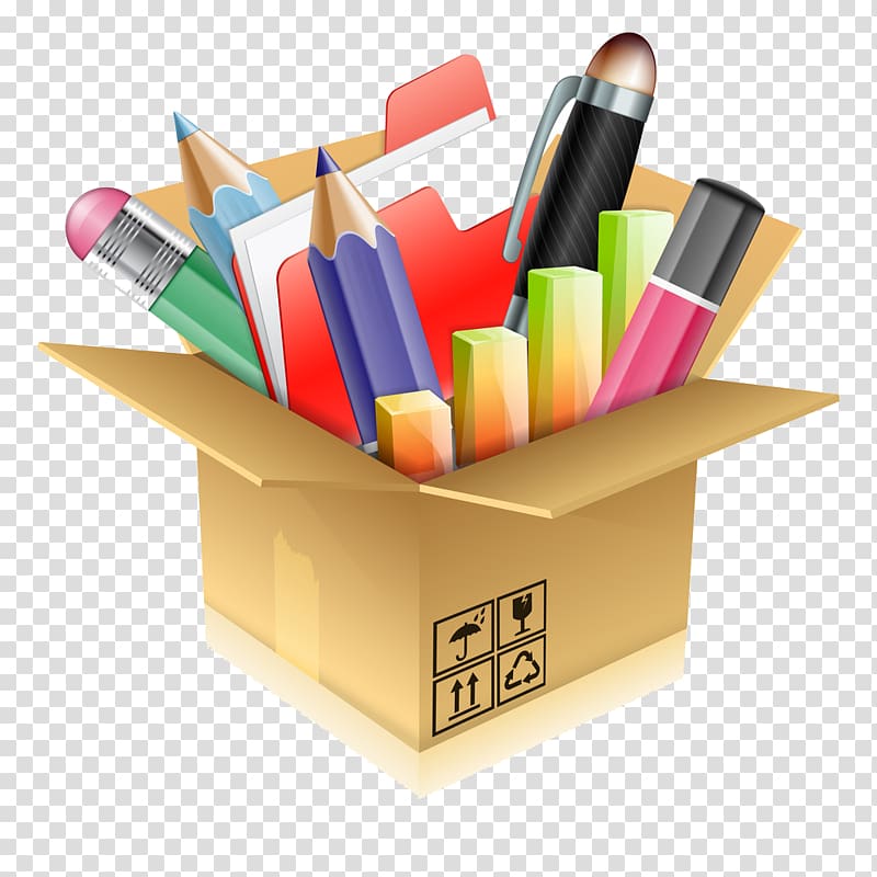 Balloon Birthday Gift , A box of pens transparent background PNG clipart