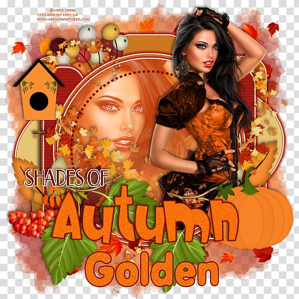Album cover montage Thanksgiving, golden autumn indulgence transparent background PNG clipart