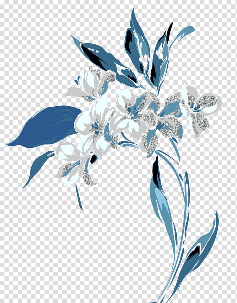 white petaled flowers art, Fresh flowers hand-painted decoration transparent background PNG clipart