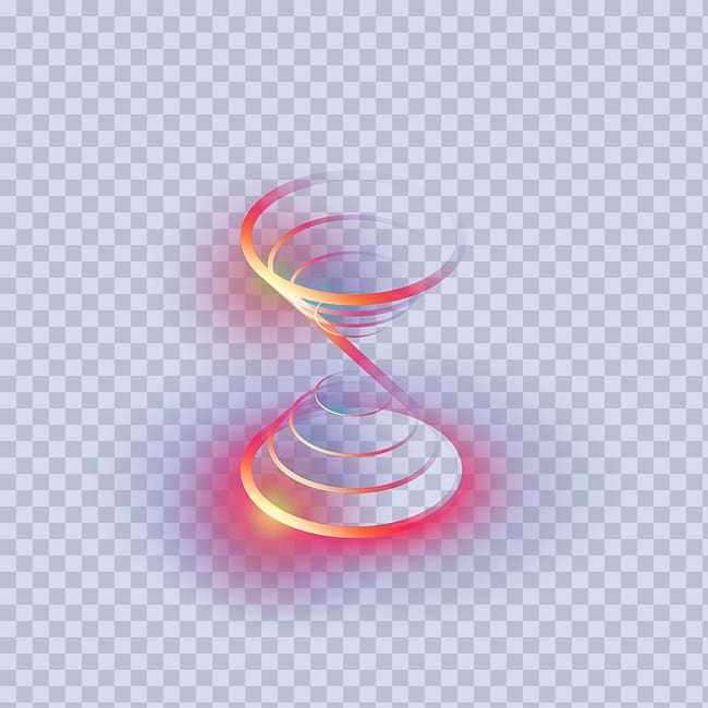 red spiral art, Hourglass Stage Computer Icons, Creative Stage neon lamp transparent background PNG clipart