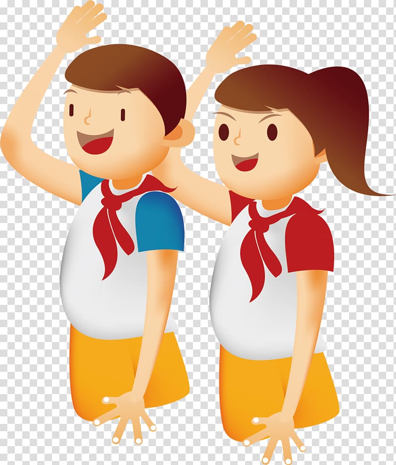 Jinshui District Cartoon Young Pioneers of China, Cartoon kids transparent background PNG clipart
