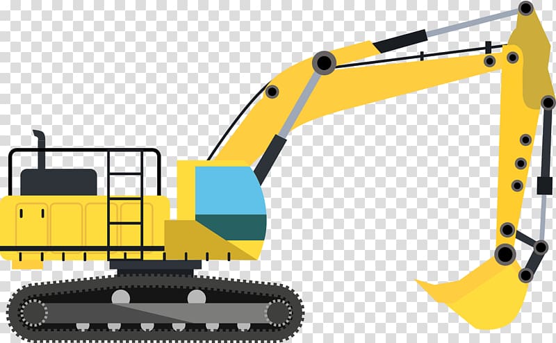 yellow excavator illustration, Excavator Architectural engineering Machine Heavy equipment, Construction excavator construction tools transparent background PNG clipart