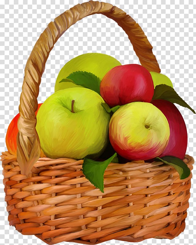 The Basket of Apples Fruit, A basket of apples transparent background PNG clipart
