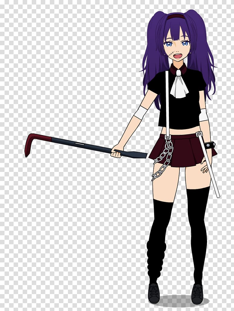 Costume Mangaka Black hair Character Anime, Putt Putt transparent background PNG clipart