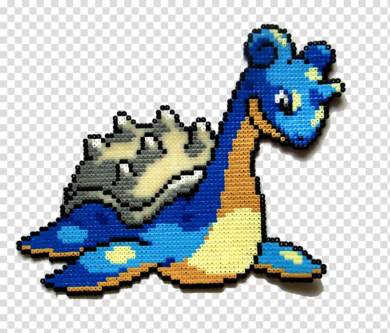 Pokémon Yellow Lapras Pixel art, beads transparent background PNG clipart