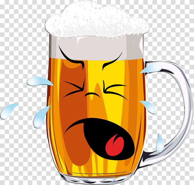 Beer Pint glass Emoticon Smiley , beer transparent background PNG clipart