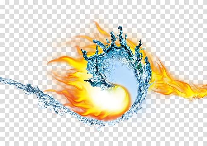 water and fire background