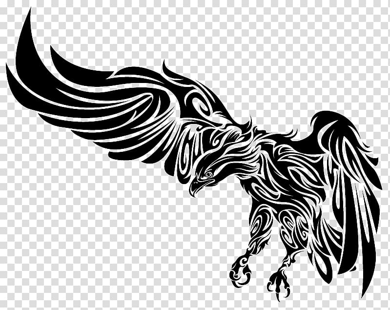 head of an eagle tattoo black and white Stock Vector Image  Art  Alamy