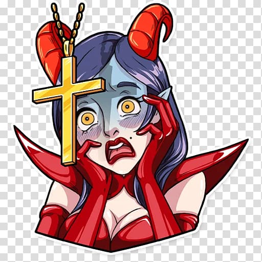 Telegram Devil Sticker Demon App Store, devil transparent background PNG clipart