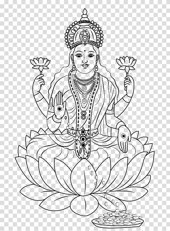 Lakshmi illustration, Ganesha Lakshmi Saraswati Drawing Devi, ganesha transparent background PNG clipart