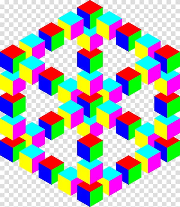 Optical illusion Optics Cube, illusion transparent background PNG clipart
