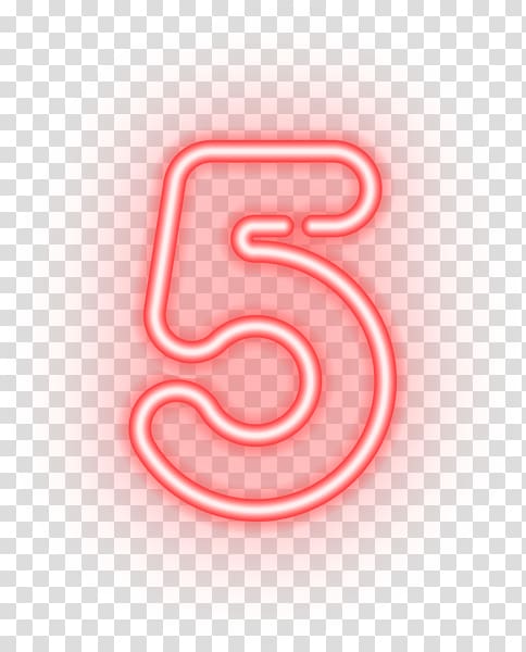 Number , neon transparent background PNG clipart