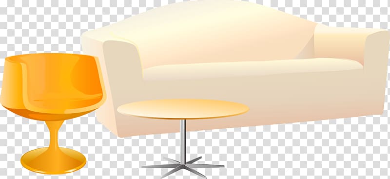 Table Chair Yellow, Sofa table transparent background PNG clipart