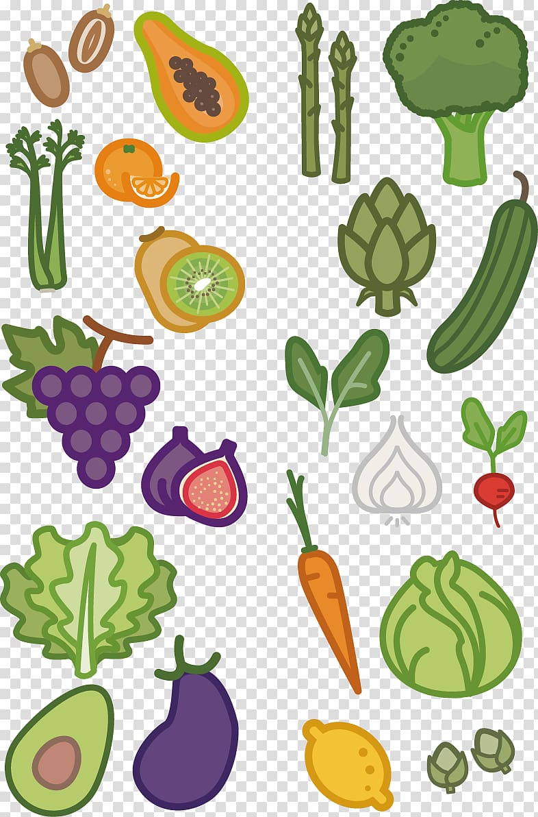 Fruit Vegetable Cartoon , Fruits and vegetables cartoon transparent background PNG clipart
