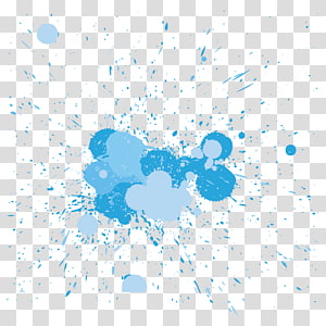 Blue Watercolor painting, blue watercolor decorative pattern transparent background PNG clipart thumbnail