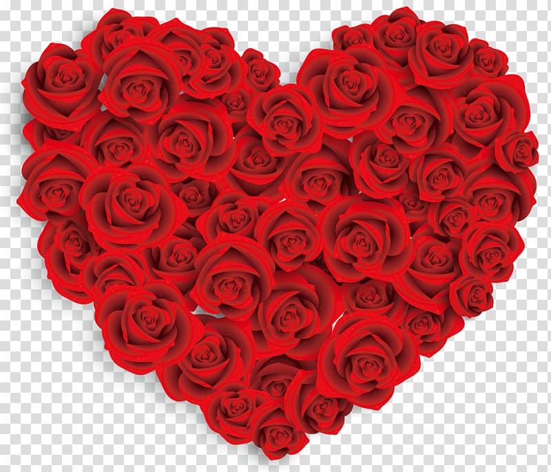 Valentine's Day Valentine’s Day cruise Heart Rose , Heart-shaped roses transparent background PNG clipart