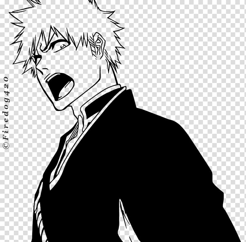 Ichigo Kurosaki Rukia Kuchiki Orihime Inoue Mangaka Line art, ichigo kurosaki transparent background PNG clipart