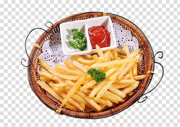 Hamburger French fries French cuisine French toast Baozi, Basket of french fries transparent background PNG clipart