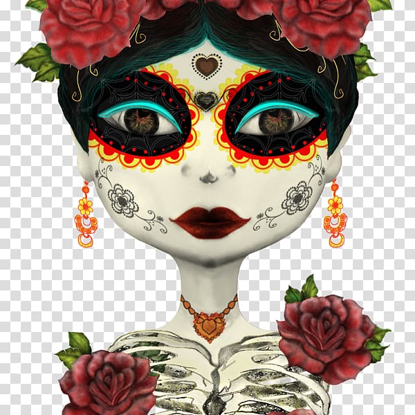 T-shirt La Calavera Catrina Hoodie Robe Top, FRIDA transparent background PNG clipart