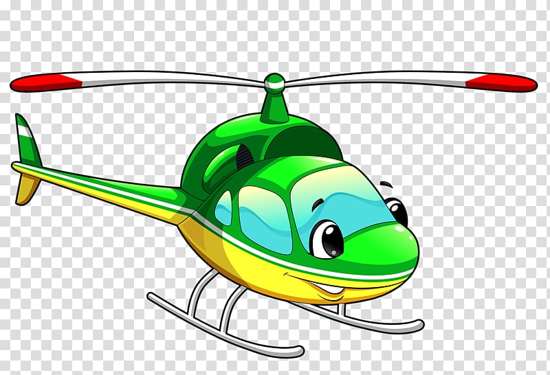 Helicopter Cartoon Illustration, Hand-painted helicopter transparent background PNG clipart