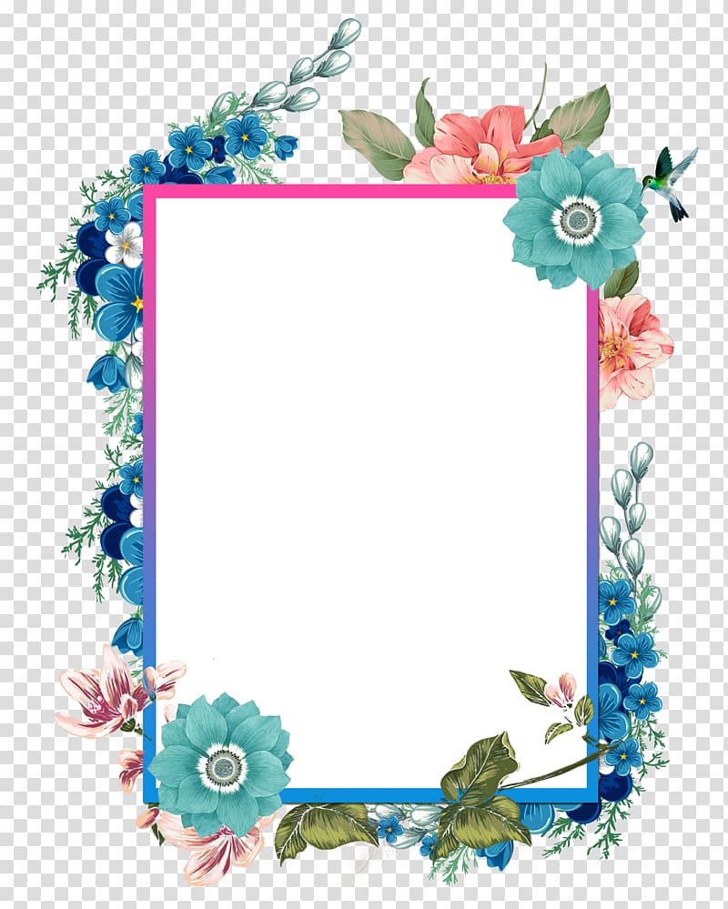 Borders and Frames Watercolor painting, Hand painted beautiful borders, illustration of floral frame transparent background PNG clipart