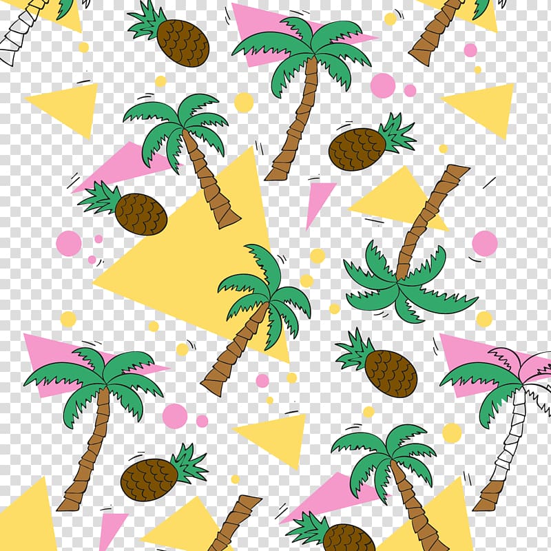 Tree Shape Coconut Arecaceae Conifer cone, Free or palm shading transparent background PNG clipart